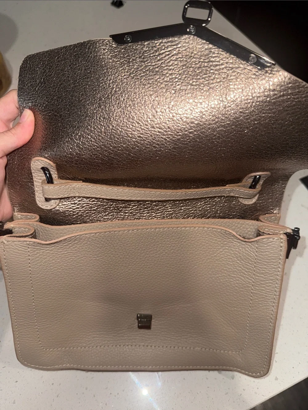 Beige Botkier Leather Bag
